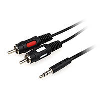 Кабель 2RCA - 3.5mm (2 тюльпана - mini jack) AtCom 10708 (3м), фото 2