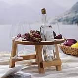 Дерев'яний винний столик D-35 дуб,ясен, фото 2