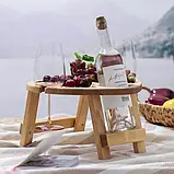 Дерев'яний винний столик D-35 дуб,ясен, фото 2