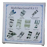 Набор лапок на бытовую швейную машинку multifunctional kit 11