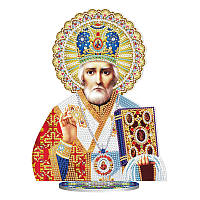 Алмазная мозаика Святой Николай Чудотворец на подставке размером 30х30см, в кор. 34*42*3см, ТМ Strateg,
