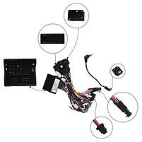 Штатний комплект перехідна рамка 9" Lesko BMW Mini Hatch R50 2000-2006 + адаптер живлення Міні Хетч 2 шт., фото 4