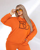 Спортивный костюм женский двухнитка весна 50-52, 54-56, 58-60 оранжевый
