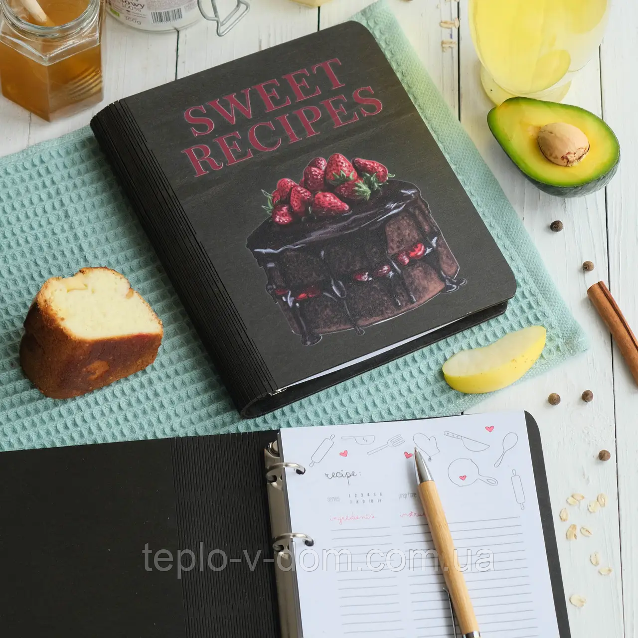 Книга для записів кулінарних рецептів "Sweet recipes" А5 22,5х17см