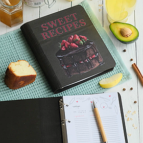 Книга для записів кулінарних рецептів "Sweet recipes" А5 22,5х17см