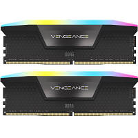 Модуль памяти для компьютера DDR5 32GB (2x16GB) 6400 MHz Vengeance RGB Black Corsair (CMH32GX5M2B6400C36) l