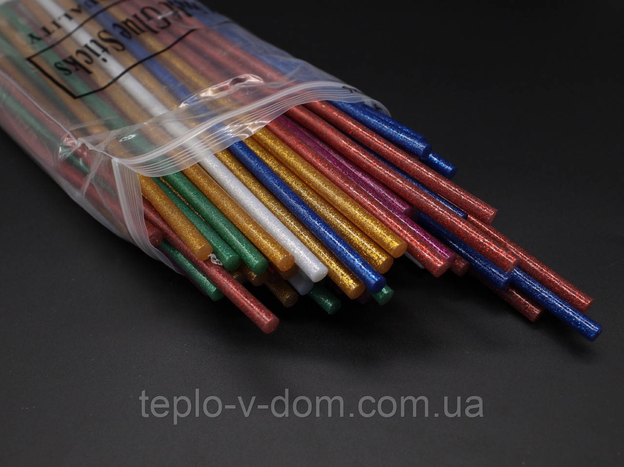 Силіконовий клей для декупажу, декорування, творчості для термопістолета 7мм. Кольоровий