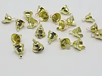 Маленькие золотые колокольчики для декорирования сувениров, скрапбукинга и одежды золото размером 10 мм