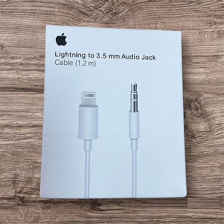 Аудіо-кабель, перехідник Lightning to 3.5 mm Audio Jack для iPhone или iPod 1.2м, фото 1