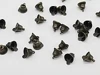 Металлические колокольчики для украшения одежды и сувениров размером 10 мм, цвет старая латунь