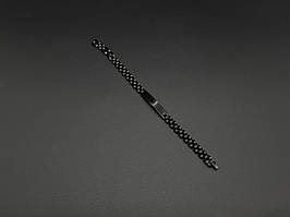 Сталевий браслет під гравіюванням. 21,5см Колір Чорний