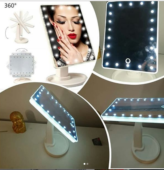 Зеркало настольное с подсветкой LED - бренд Large Led Mirror - фото 1 - id-p2114376510