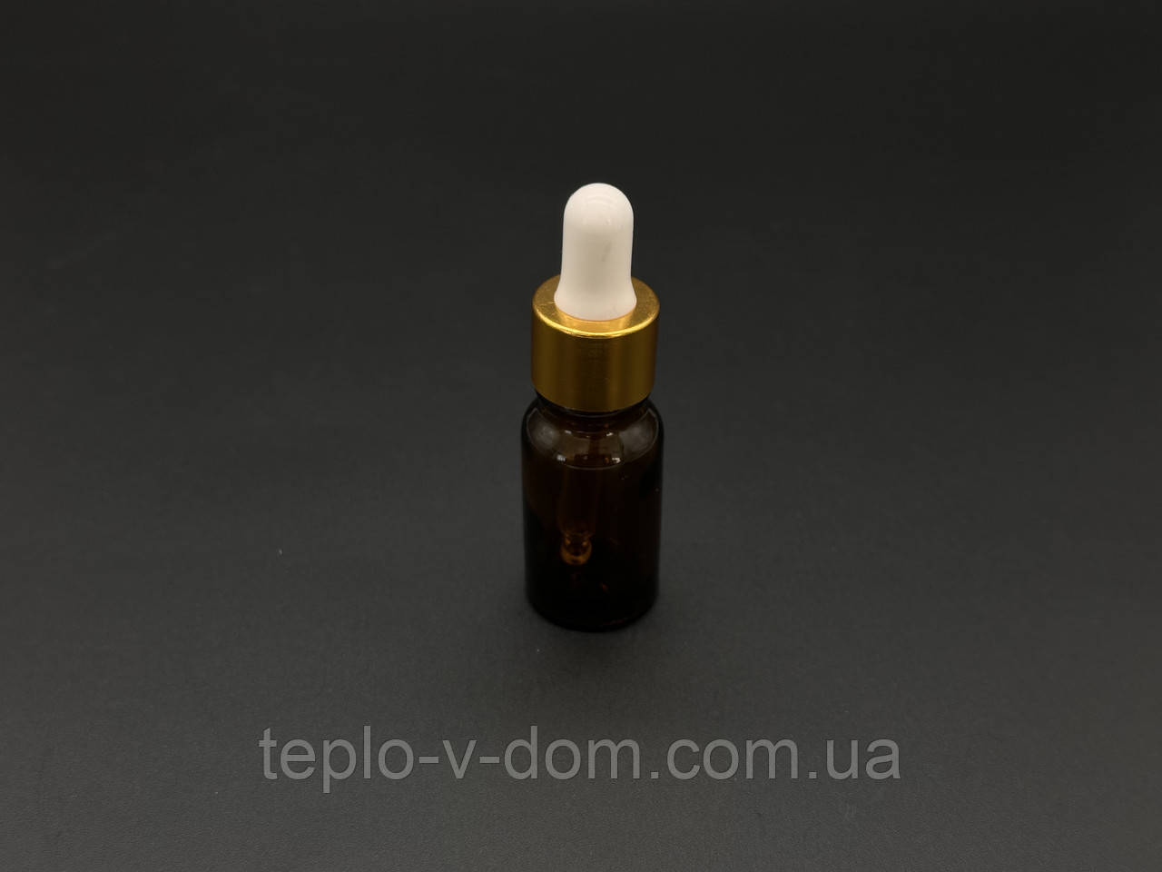 Скляні пляшечки в бурштиновому склі.з піпеткою 25х60мм 10мл