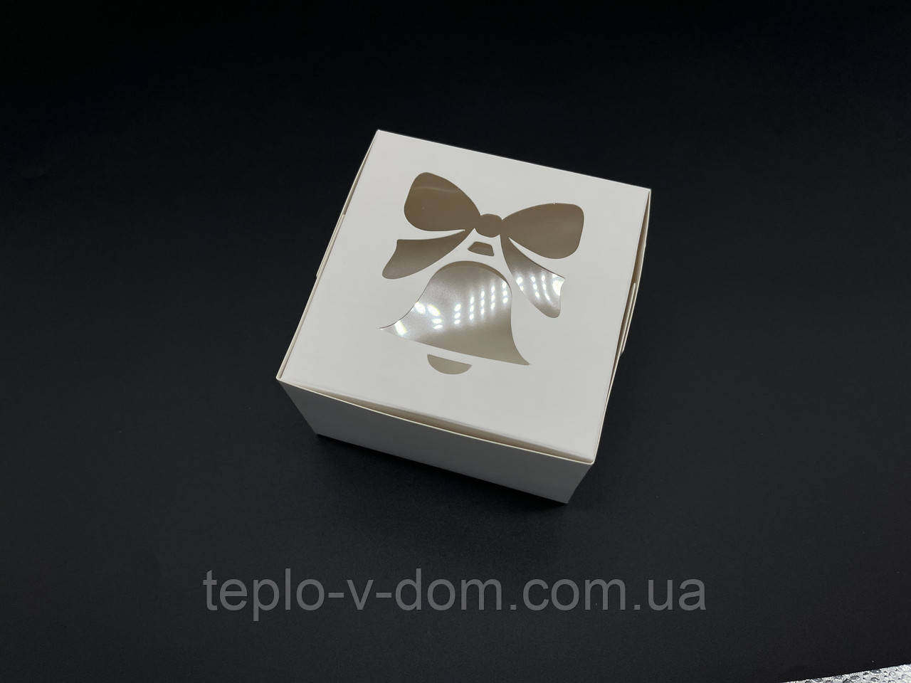 Упаковка для тортів, капкейків, пряників. Колір білий. 10х10х6см, фото 1