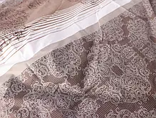 Бежево-коричневий сімейний набір бавовняної постільної білизни з абстрактним геометричним орнаментом із Бязі Gold, Черешенька, фото 5