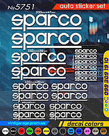 Sparco Авто стикеры, комплект наклеек, наклейки на автомобиль