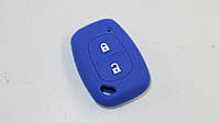 Чехол на корпус ключа на 2 кнопки (синий) на Рено Expert Line (Китай) PG403