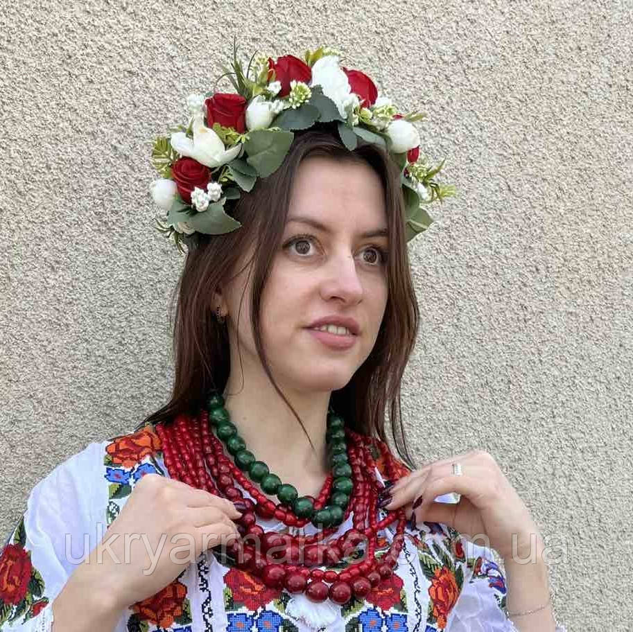 Ніжний трояндовий віночок "Росяний ранок"