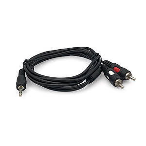 Кабель 2RCA - 3.5 mini jack (2 тюльпана - mini jack) AtCom 1,8м