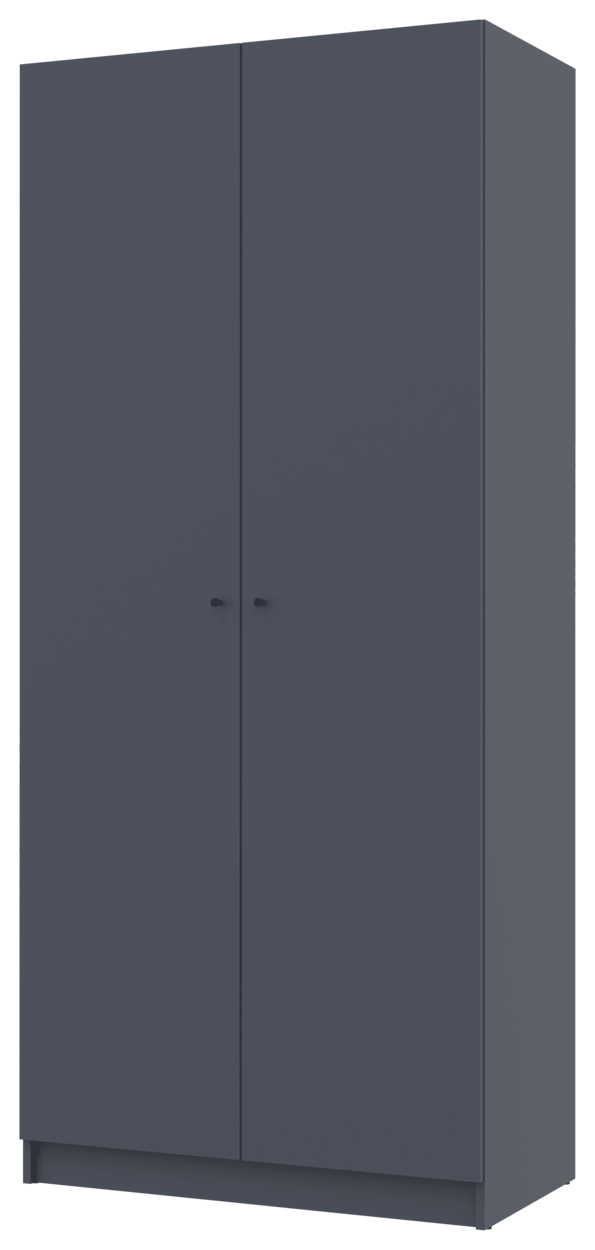 Шафа для одягу 90х48х204 Doros Promo з полицями графіт. Недорога шафа для одягу без дзеркал, фото 1