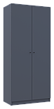 Шафа для одягу 90х48х204 Doros Promo з полицями графіт. Недорога шафа для одягу без дзеркал, фото 2