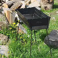 Мангал валіза на 12 шампурів 3 мм Розкладна жарівня гриль Мангал-валіза 3 мм на 12 шампурів розкладний, фото 3