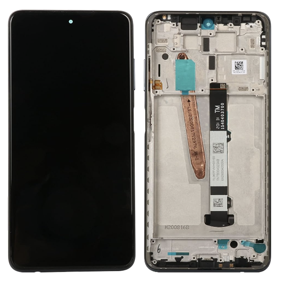 Дисплей (екран) для Xiaomi Poco X3 /X3 NFC/X3 Pro + тачскрин, чорний, оригінал (54) з передньою панеллю