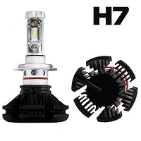 Лампы светодиодные автомобильные HeadLight X3 H7 6000К для всех типов фар 25В 4000 лм, Лед лампы в фары hop