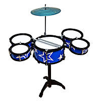 Toys Дитяча іграшка Барабанна установка 1688 (Blue) 5 барабанів