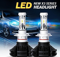 Автомобильные лед-лампочки для фар X3 HEADLIGHT Н1 50 В 6000 Лм, Набор ламп для всех видов фар 6000 К hop
