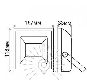 Прожектор LED 50w 6500K IP65 3400LM LEMANSO білий / LMP33-50, фото 4