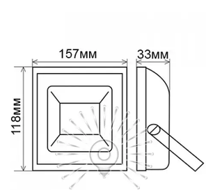 Прожектор LED 50w 6500K IP65 3400LM LEMANSO білий / LMP33-50, фото 2