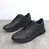 Черные легкие кроссовки кожаные мужская обувь повседневная Rosso Avangard ReBaKa Floto