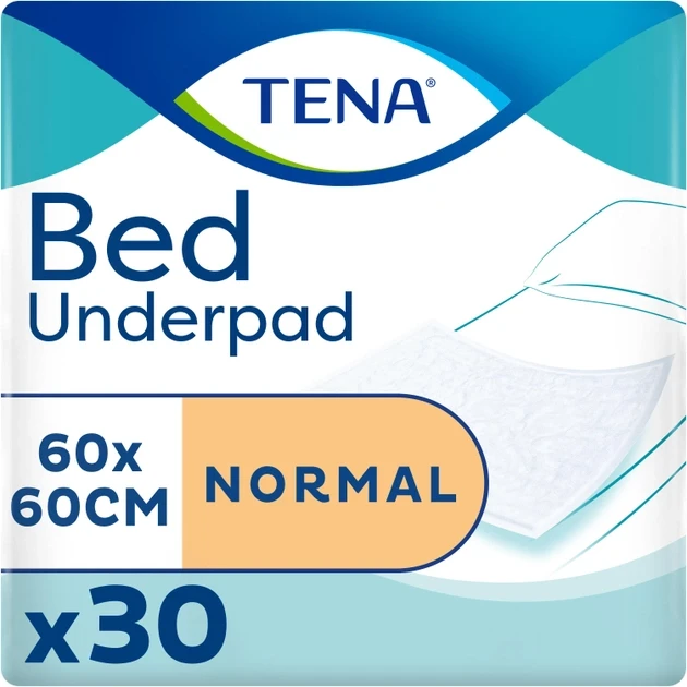 Пелюшки гігієнічні вбирні Tena Bed Normal 60*60 30 шт (7322540525427), фото 1