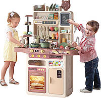 Велика дитяча іграшкова ігрова кухня для дівчаток з водою парою підсвічуванням та піснями Висота 92 см