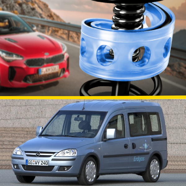 Автобафери силіконові на передні пружини Opel Combo 2007- (проставки, подушки пружини)