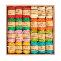 Набор из 24 декоративных джутовых шнуров ниток, бечевка 10м, 8 цветов Без бренда