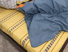 Стильний чоловічий односпальний комплект постільної білизни з принтом Геометрія 150*220 хлпковий із Бязі Gold Черешенька ТМ, фото 6