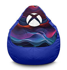 Крісло мішок «XBOX. Лого на абстрактному фоні» Оксфорд XL (80х110 см)