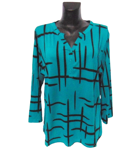 Жіноча блуза Rbossi 5540 XL бірюзова