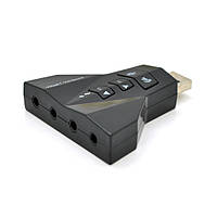 Контроллер USB-sound card (7.1) 3D sound (Windows 7 ready), Blister