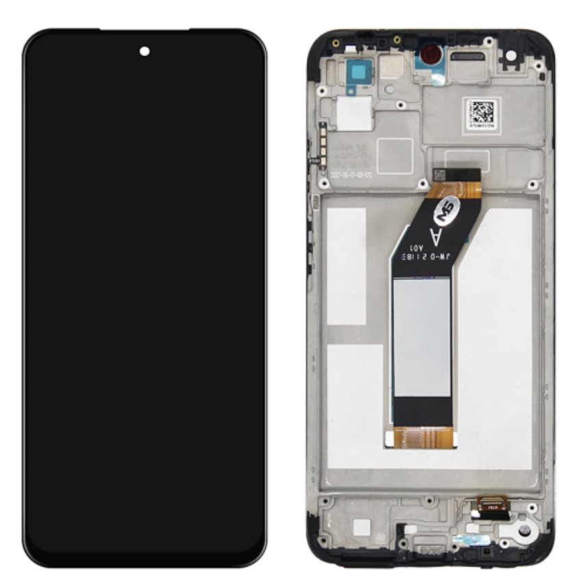 Дисплей (екран) для Xiaomi Redmi 10 + тачскрин, чорний, з передньою панеллю, оригінал (54)