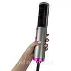 Фен-щітка 2в1 800 Вт, HOT AIR BRUS DL181, Сірий / Стайлер для волосся гребінець / Мультистайлер фен браш, фото 3