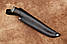 Ніж ручної роботи мисливський Лось 2 з дамаської сталі, плюс шкіряний чохол в комплекті, подарунок мисливцеві, фото 5