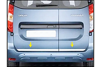 Кромка багажника Carmos на Dacia Dokker 2013+ Хром накладка на багажник Дачия Доккер 2шт
