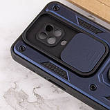 Ударостійкий чохол Serge Ring для Xiaomi Redmi Note 9s Note 9 Pro Note 9 Pro Max синій, з кільцем і магнітом, фото 3
