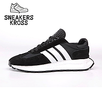 Чоловічі кросівки Adidas Retropy E5 Black White, Адідас ретропі чорні, Adidas originals retropy