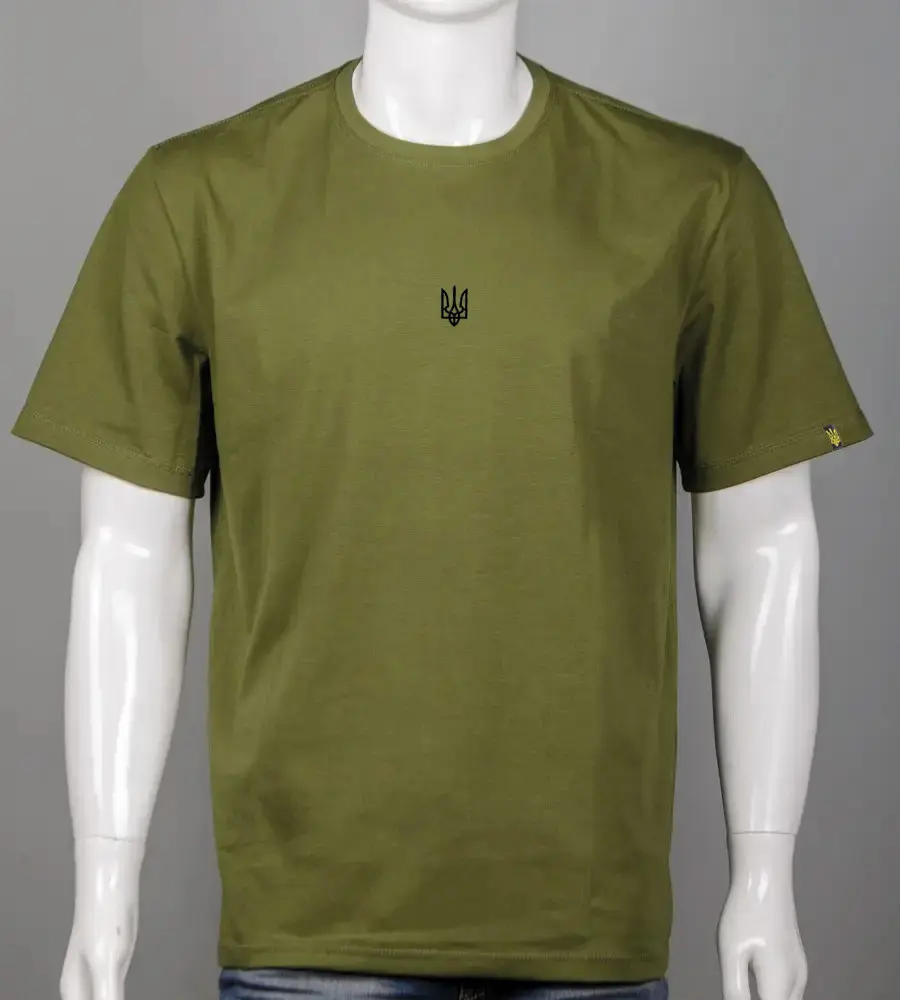 Футболка батал Тризуб Хакі 2401б, 3XL (1шт)