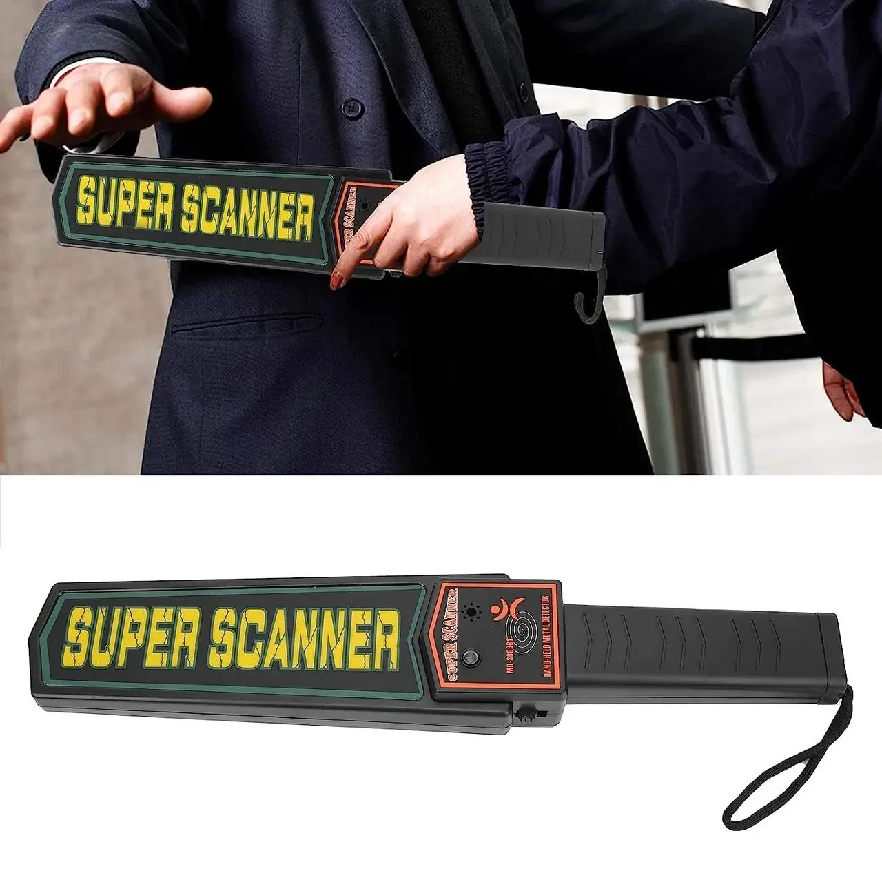 Ручной сканер металлоискатель Super Scanner, досмотровый металлодетектор со световым и звуковым сигналом tru - фото 2 - id-p2114440357