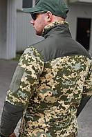 Флисовая тактическая кофта мужская флиска Гризли с накладками ЗСУ куртка армейская флис кофта военная 50, Пиксель
